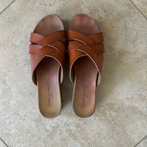 Brown platform sandals